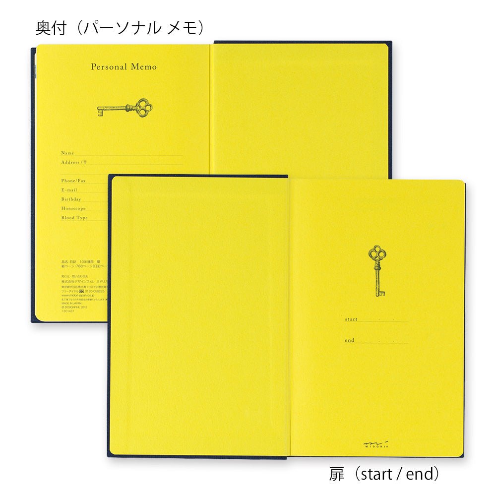 Agenda perpétuel MIDORI 10 Years Diary - Bleu marine - 