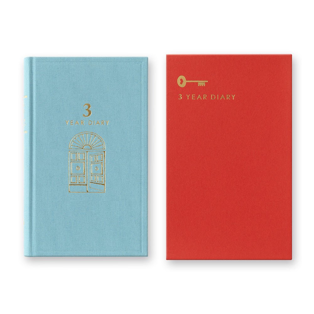 Agenda perpétuel MIDORI 3 Years Diary - Bleu clair - 