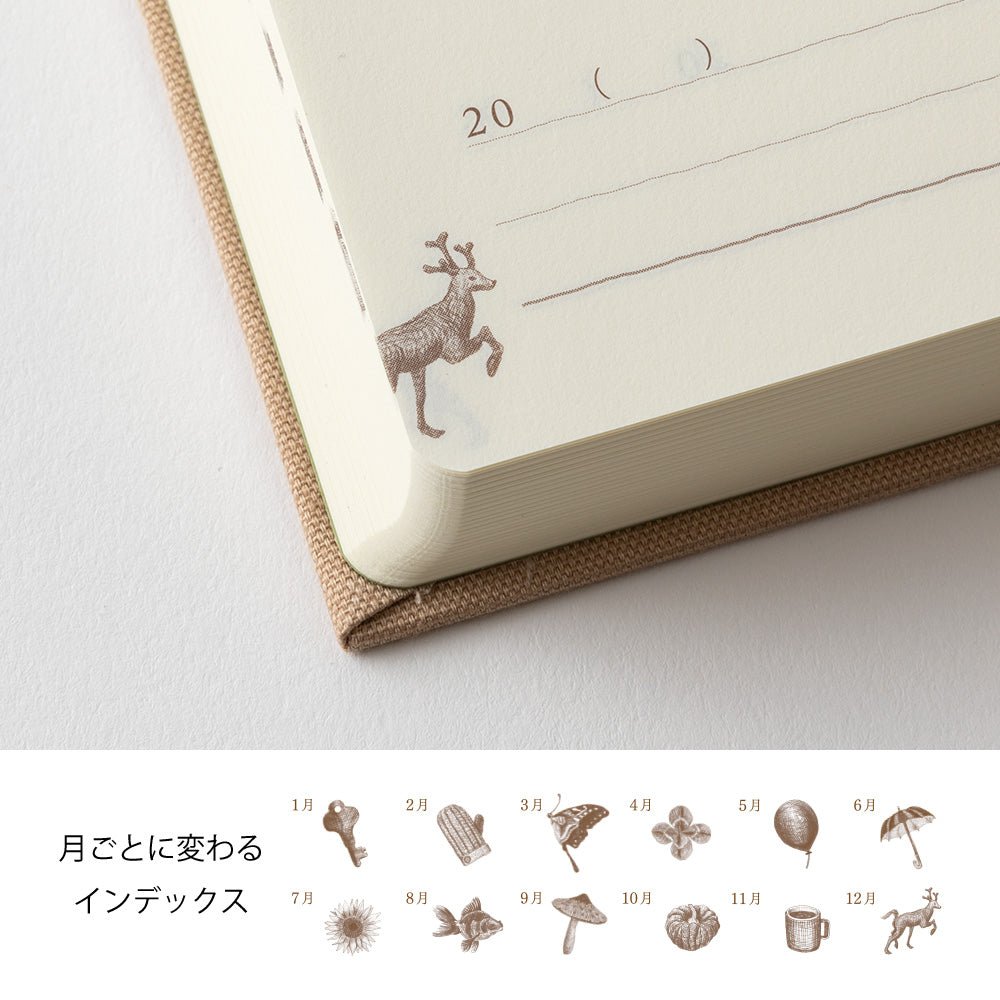 Agenda perpétuel MIDORI 3 Years Diary Mini - Beige - 