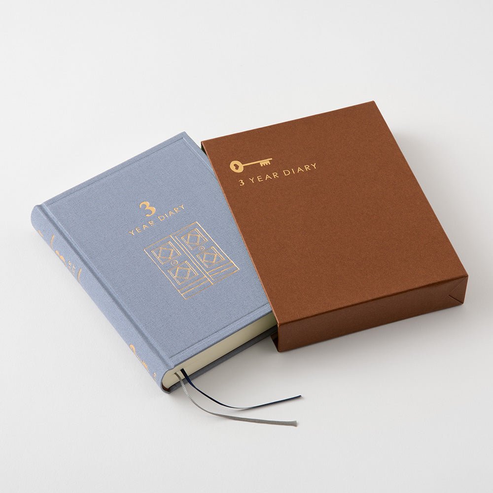 Agenda perpétuel MIDORI 3 Years Diary Mini - Bleu - violet - 4902805127110