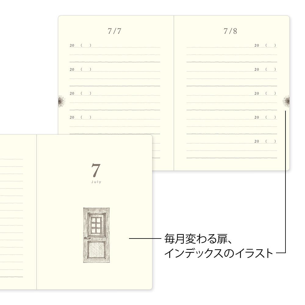 Agenda perpétuel MIDORI 5 Years Diary Mini - Vert clair - 4902805127103