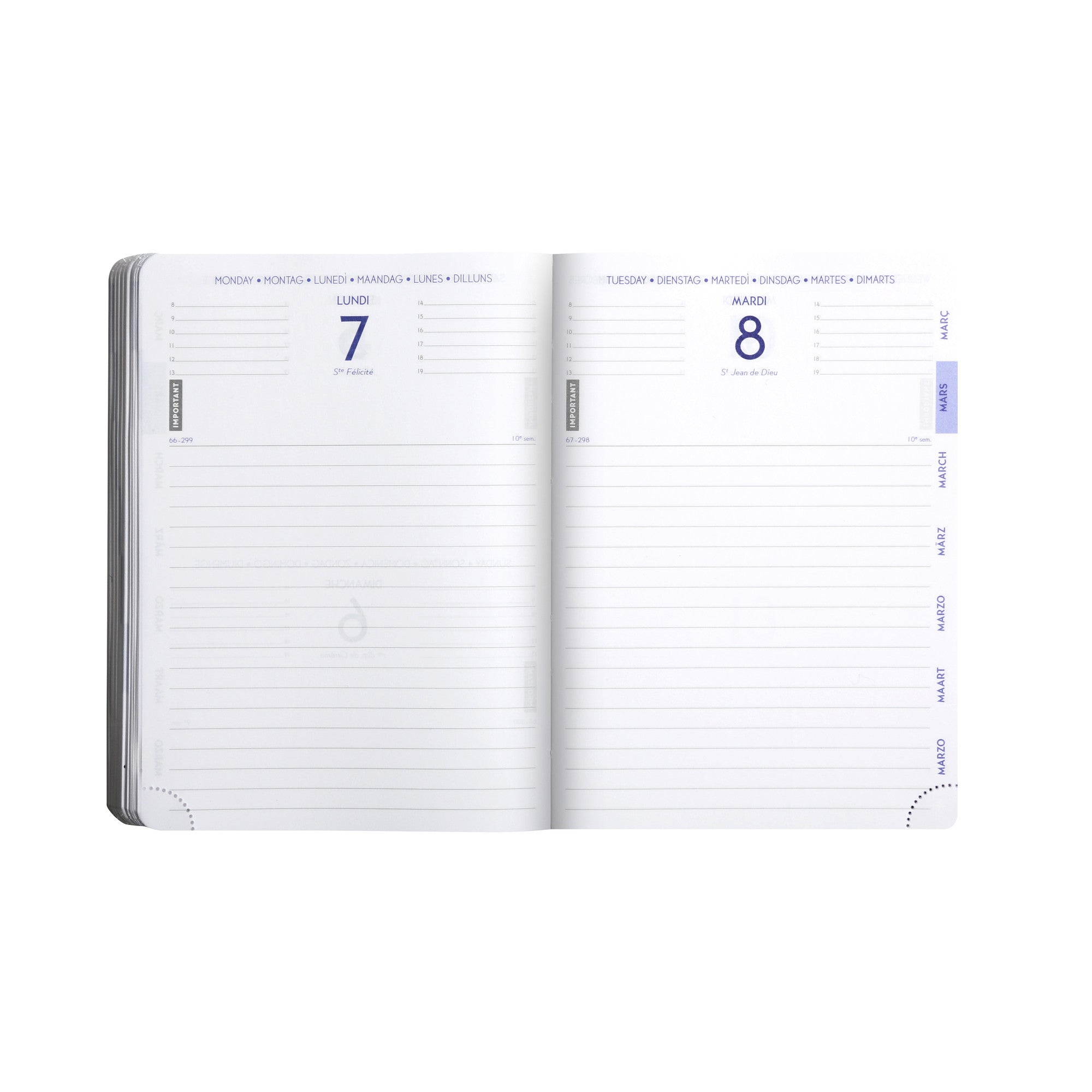 Agenda Scolaire 2024-2025 CLAIREFONTAINE Forum Métric - 1 jour par page - 12 x 17 cm - Bleu canard - 3660942045308