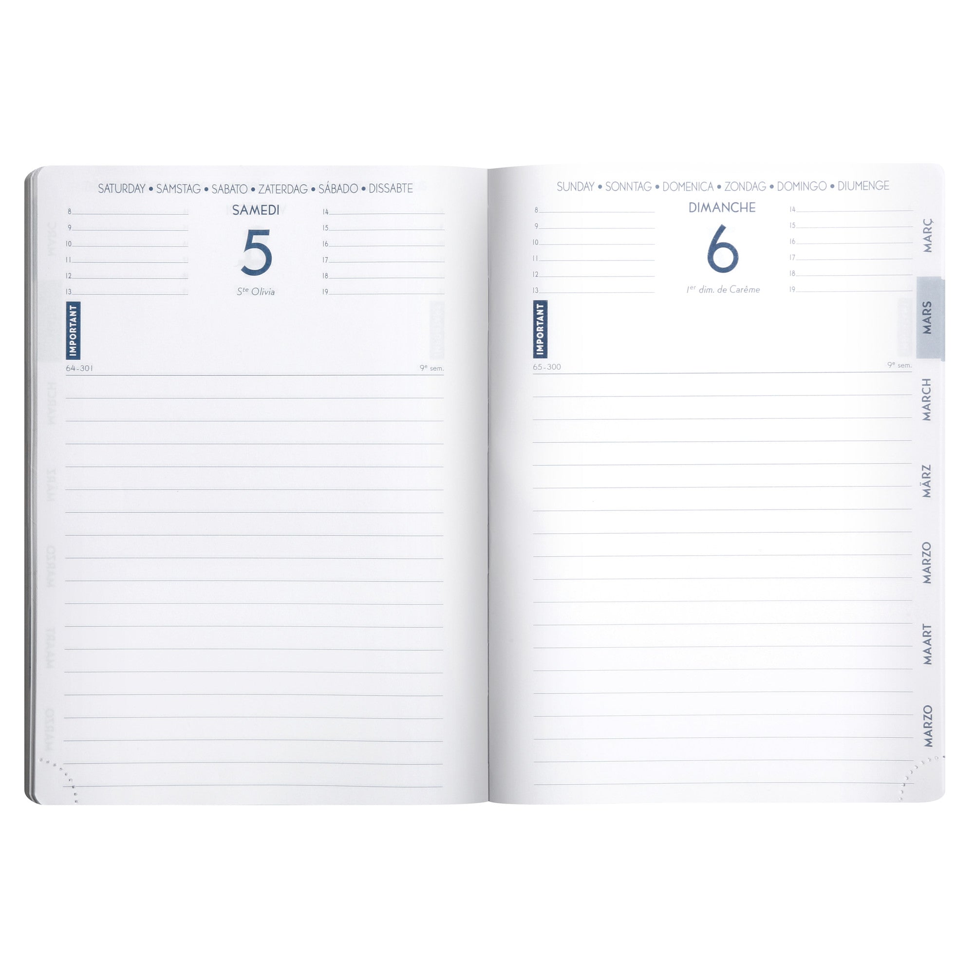 Agenda Scolaire 2024-2025 CLAIREFONTAINE Forum Office Métric - 1 jour par page - 15 x 21 cm - Bleu -