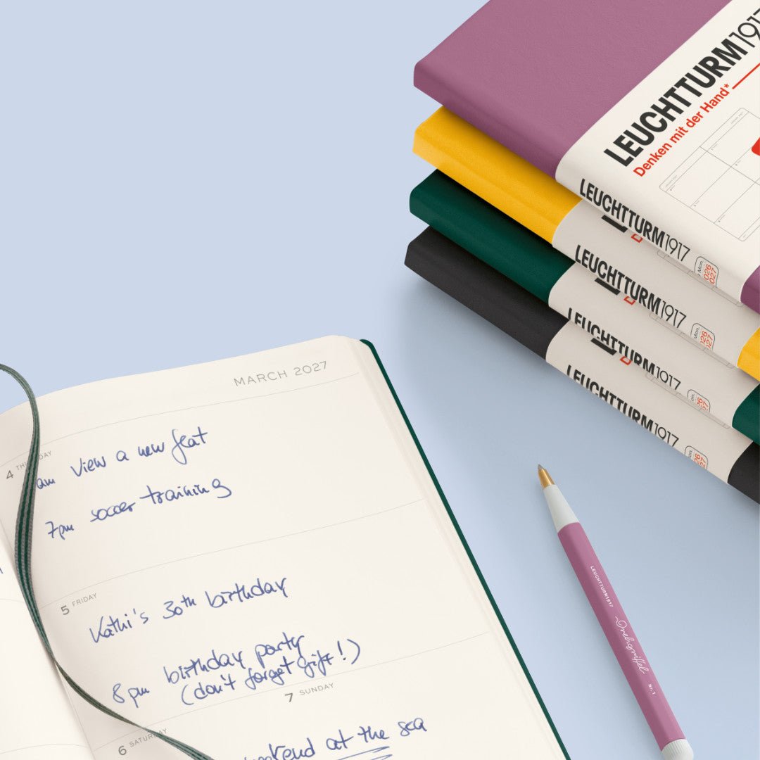 Agenda Semainier 2026 - 2027 (18 mois) LEUCHTTURM1917, Anglais - A5 - Hardcover - Black - 4070292003399