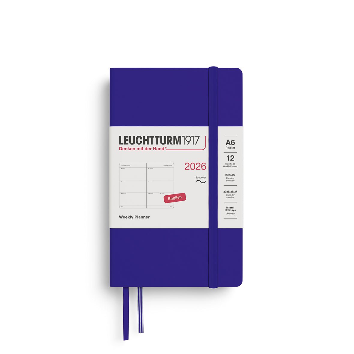 Agenda Semainier 2026 LEUCHTTURM1917, Anglais - A6 - Softcover - Ink - 4004117666445