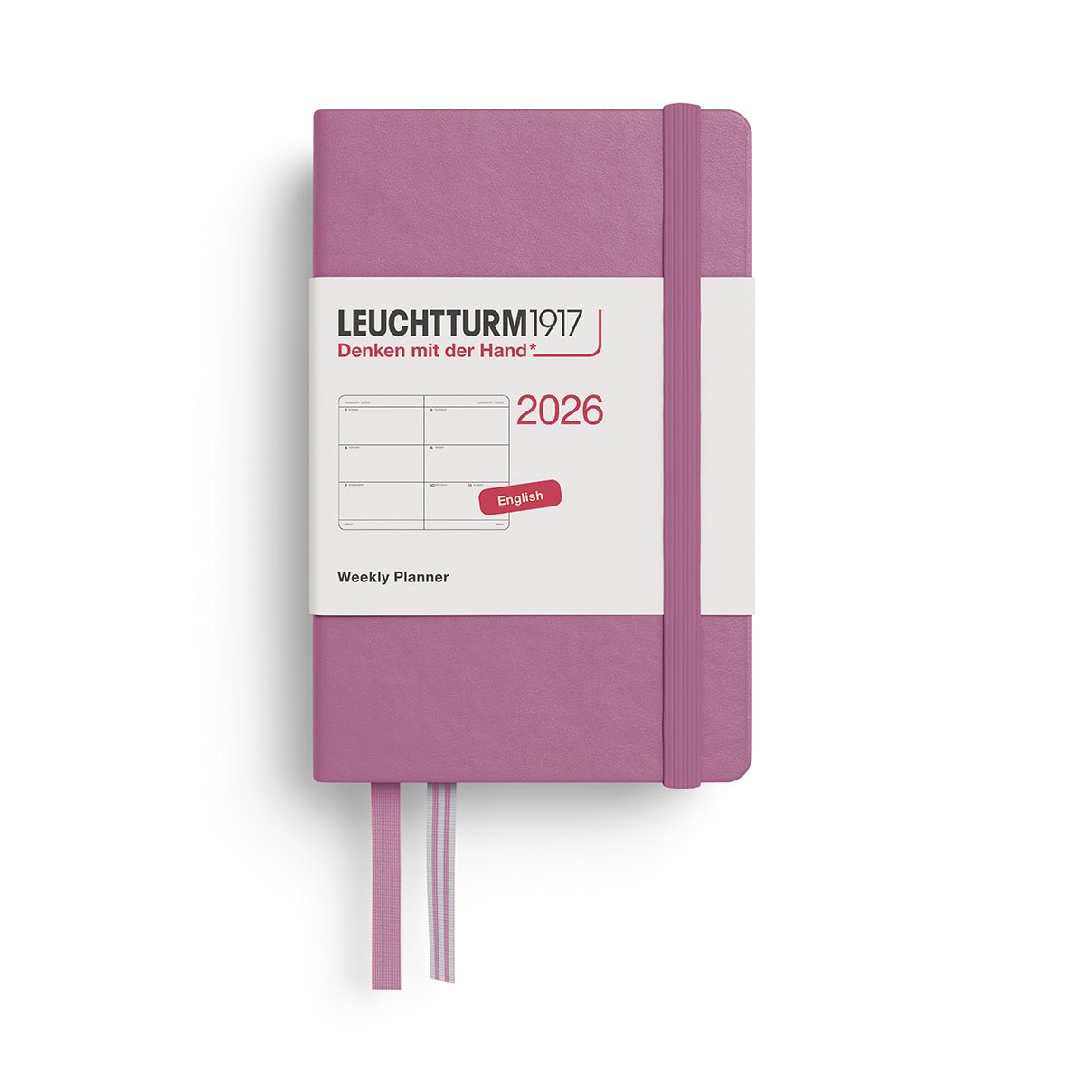 Agenda Semainier 2026 LEUCHTTURM1917, Anglais - A7 - Hardcover - Dusty Rose - 4004117666247