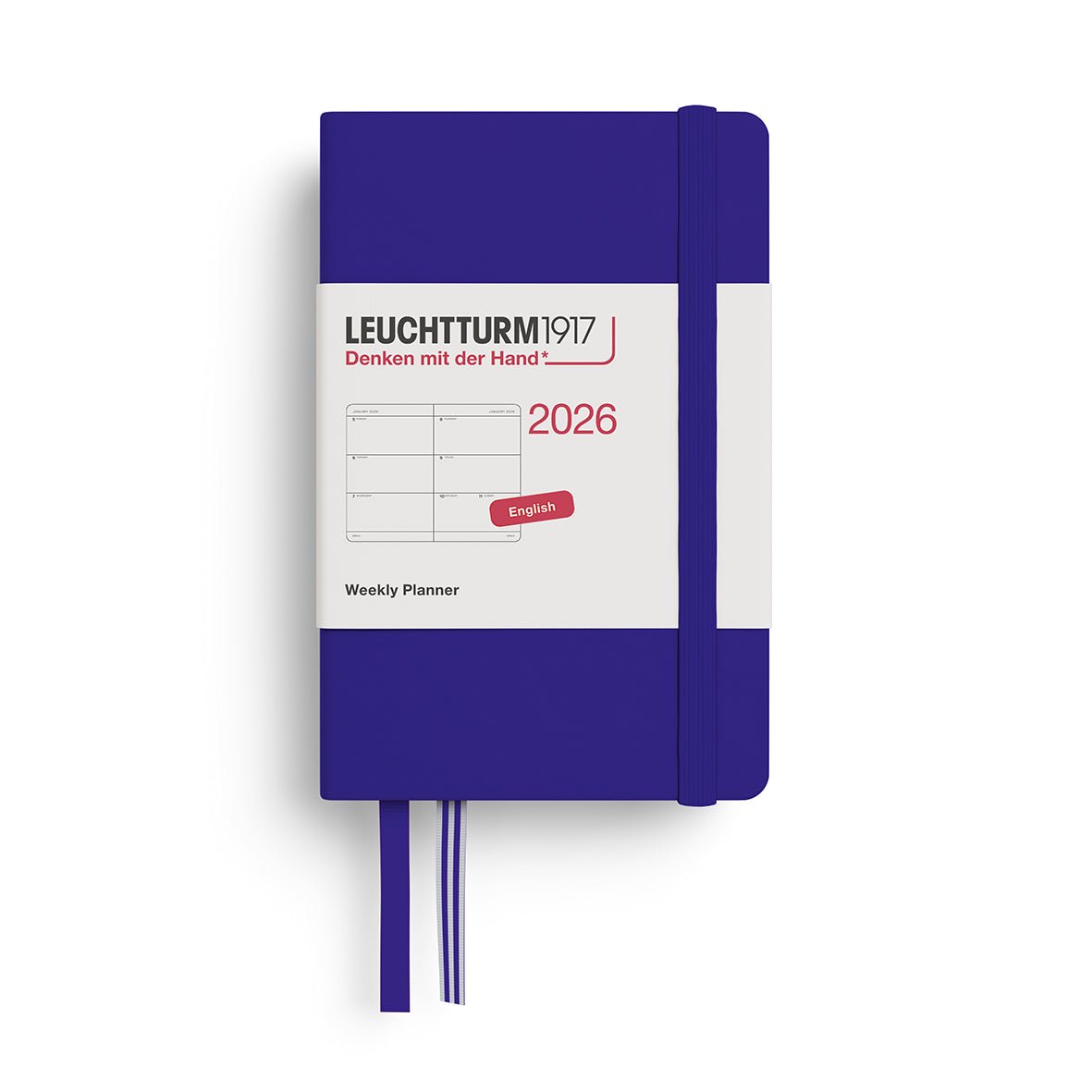 Agenda Semainier 2026 LEUCHTTURM1917, Anglais - A7 - Hardcover - Ink - 4004117666285