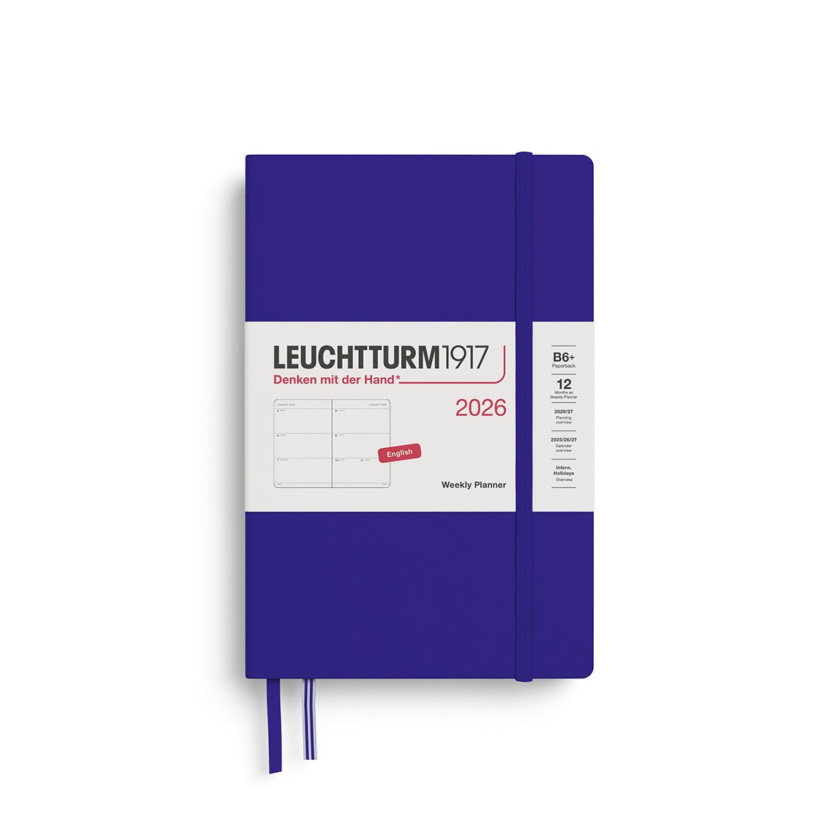 Agenda Semainier 2026 LEUCHTTURM1917, Anglais - B6+ - Hardcover - Ink - 4004117666148