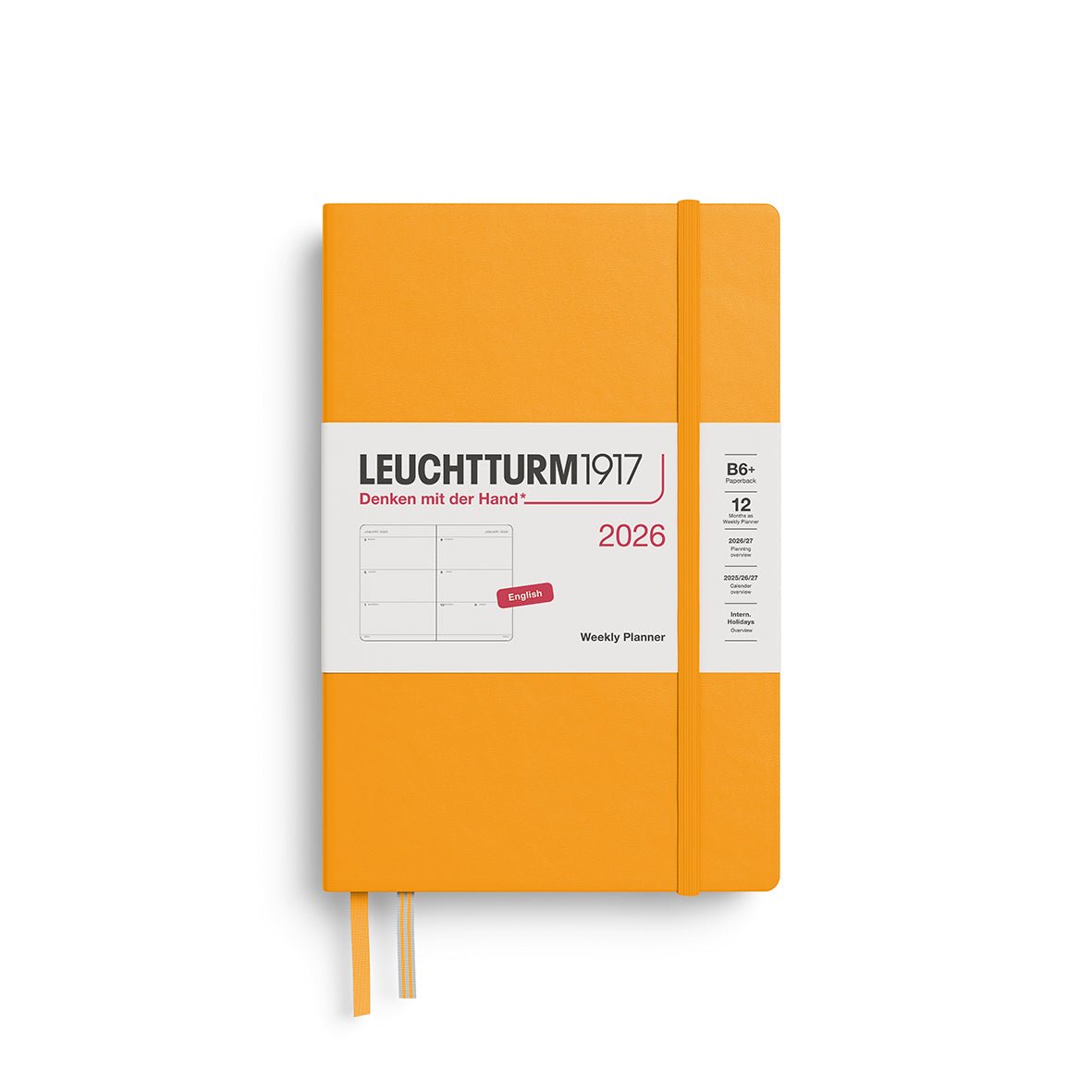 Agenda Semainier 2026 LEUCHTTURM1917, Anglais - B6+ - Hardcover - Rising Sun - 4004117666100