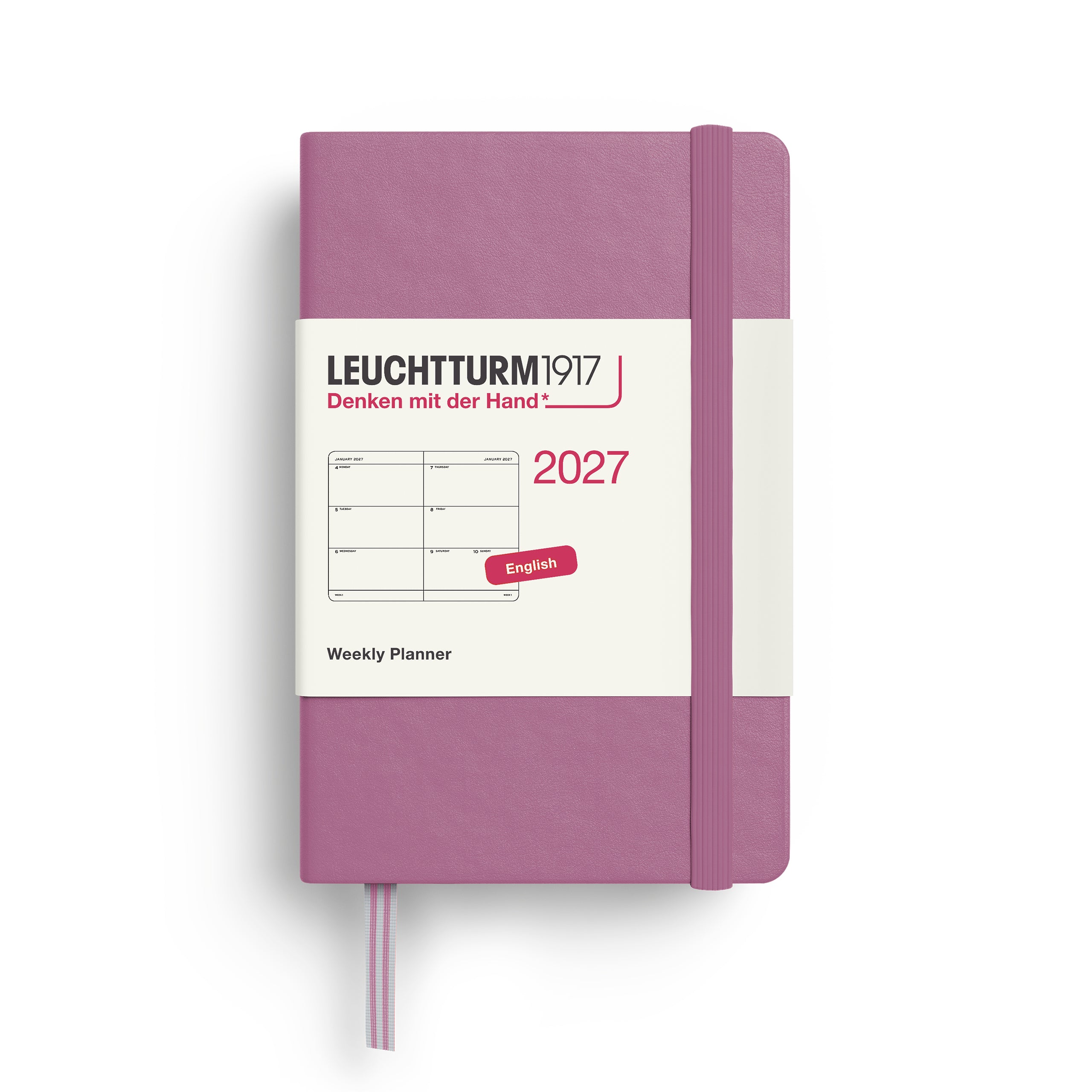 Agenda Semainier 2027 LEUCHTTURM1917, Anglais - A7 - Hardcover - Dusty Rose