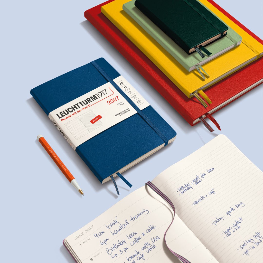 Agenda Semainier & Note Ligné 2027 LEUCHTTURM1917, Anglais - A5 - Softcover - Black - 4070292002170