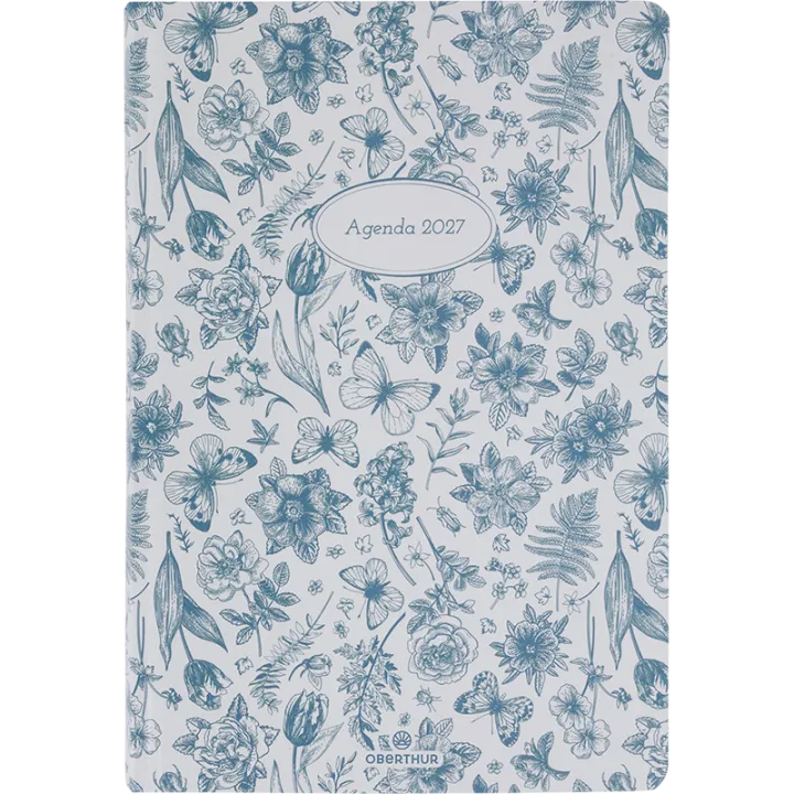 Agenda 2027 OBERTHUR Vienne - 16 x 24 cm - 1 semaine sur 2 pages - Orientation verticale - Floral