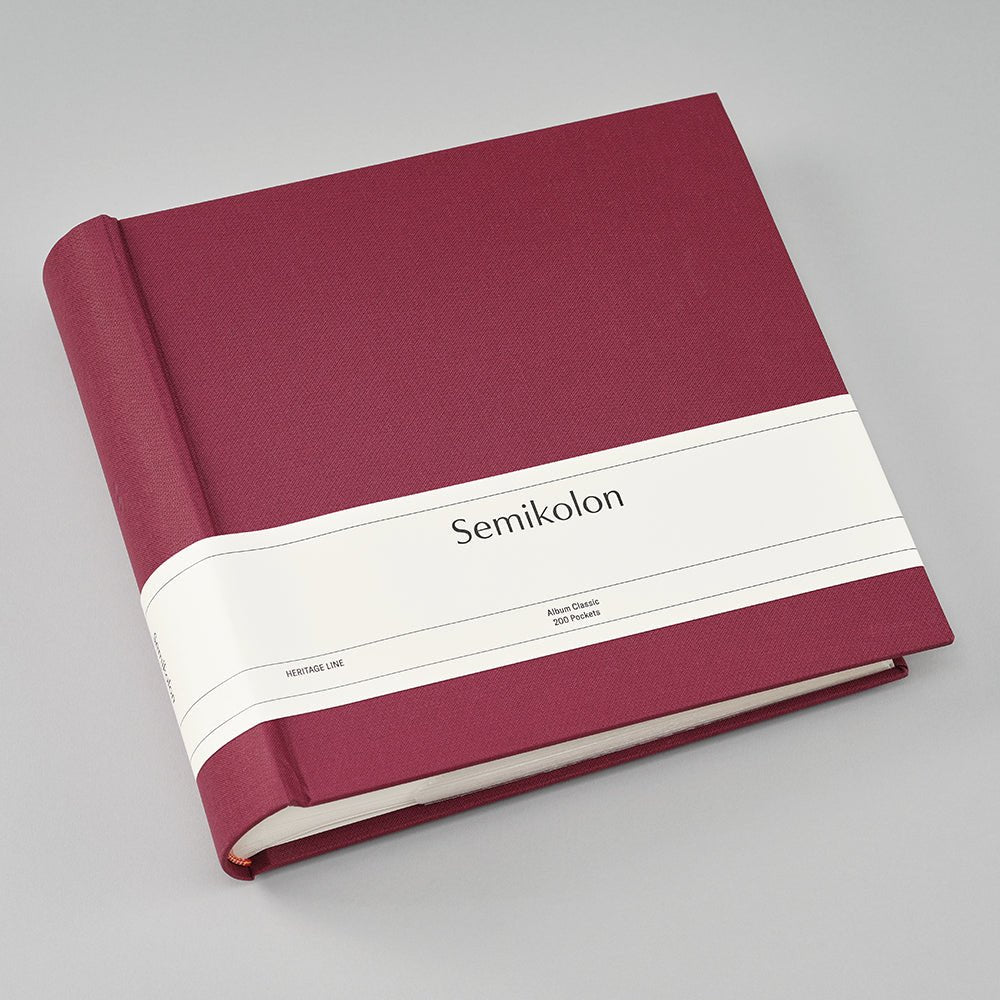Album photo SEMIKOLON Classic Pocket - 23 x 22 cm - 200 pochettes - Burgundy - 