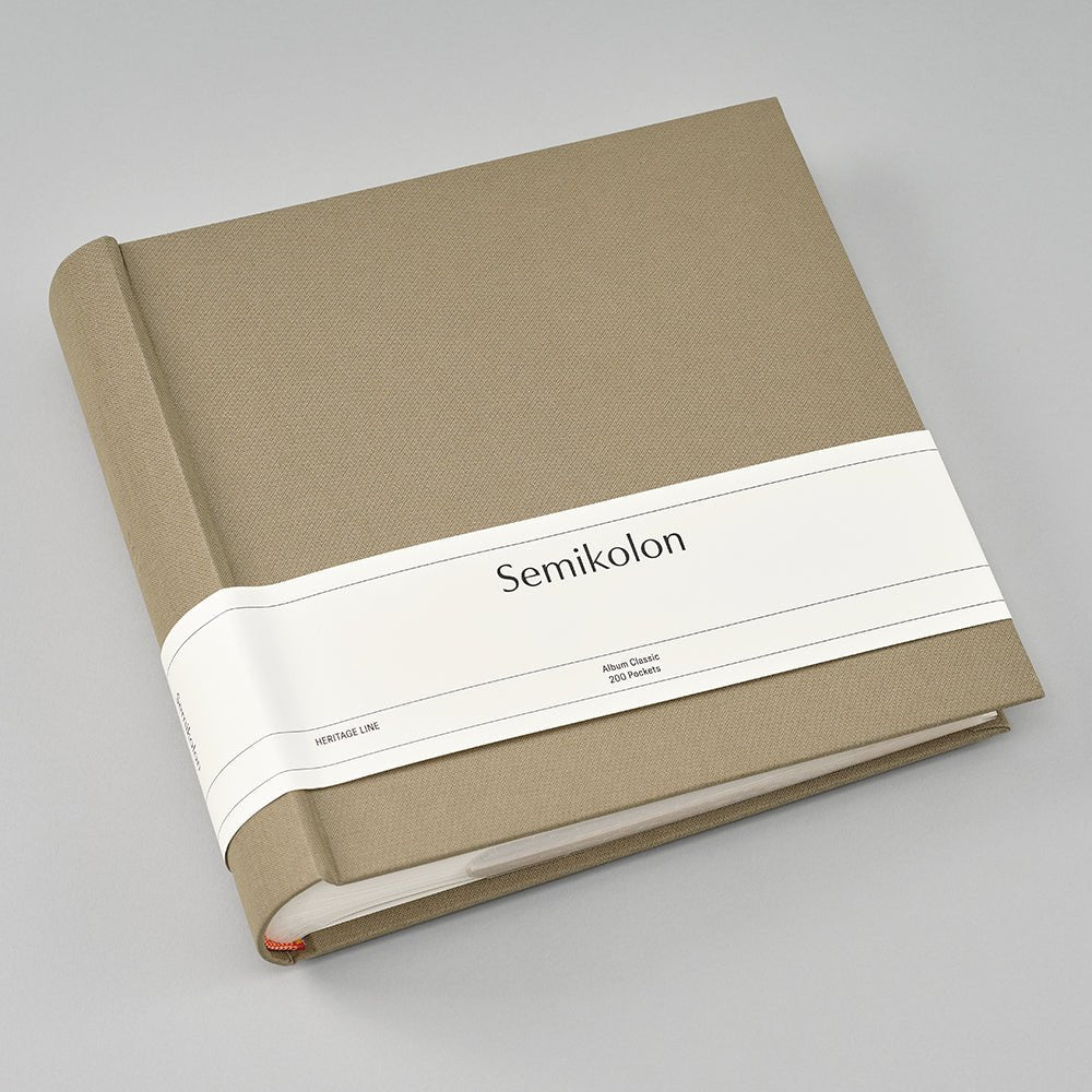 Album photo SEMIKOLON Classic Pocket - 23 x 22 cm - 200 pochettes - Fango - 