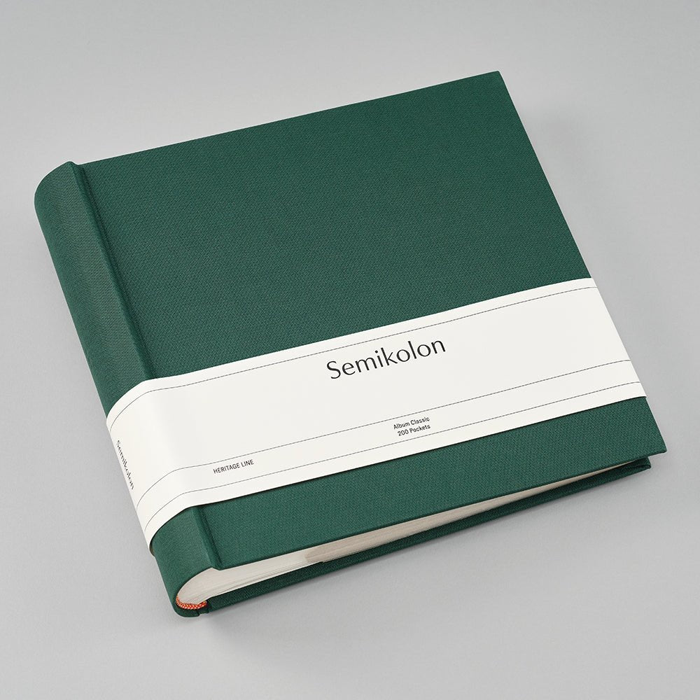 Album photo SEMIKOLON Classic Pocket - 23 x 22 cm - 200 pochettes - Forest - 