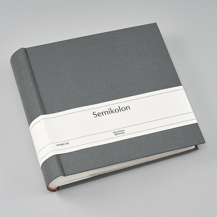 Album photo SEMIKOLON Classic Pocket - 23 x 22 cm - 200 pochettes - Lava Stone - 