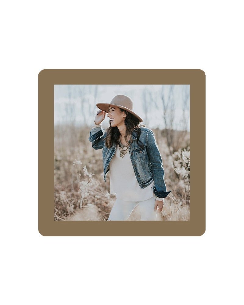 Cadre photo SLIMPYX adhésif - 10 x 10 cm - Nubuck brown - 