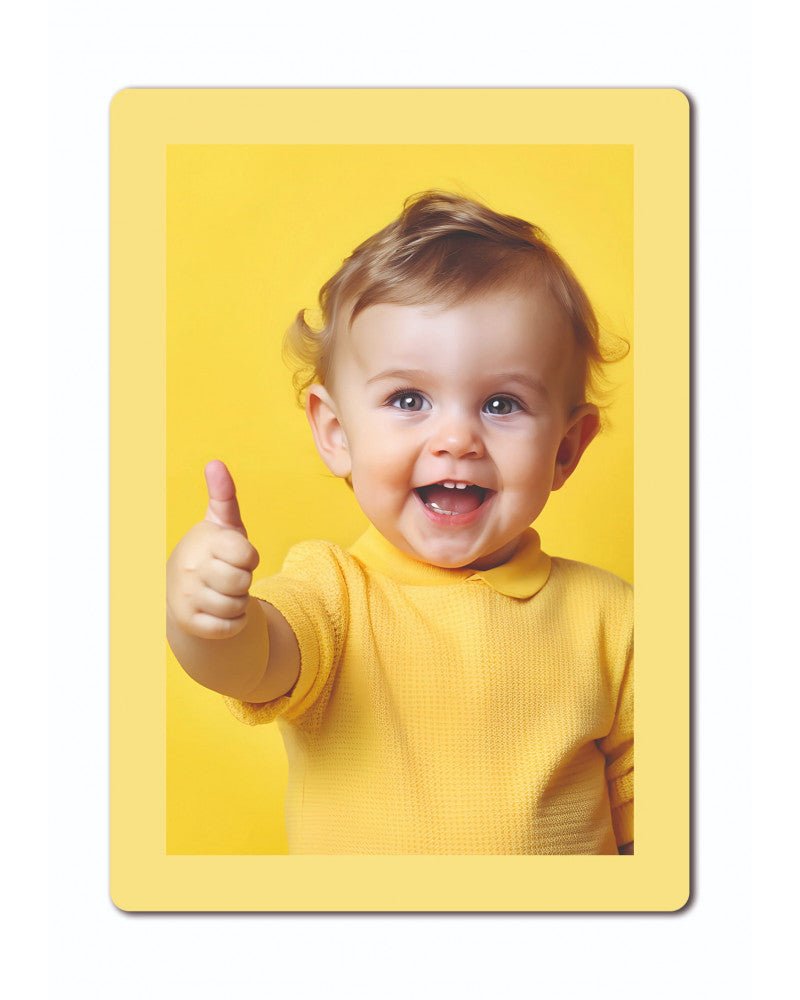 Cadre photo SLIMPYX adhésif - 10 x 15 cm - Jaune paille - 3683080260488