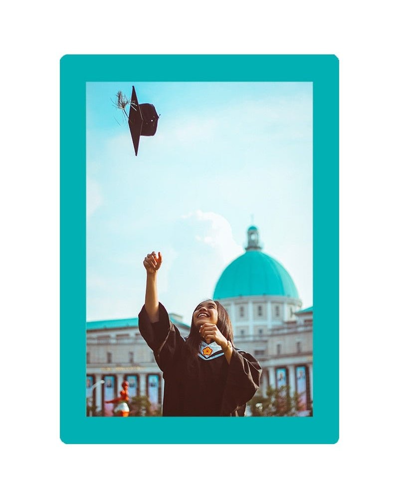 Cadre photo SLIMPYX adhésif - 13 x 18 cm - Turquoise - 3683080258386