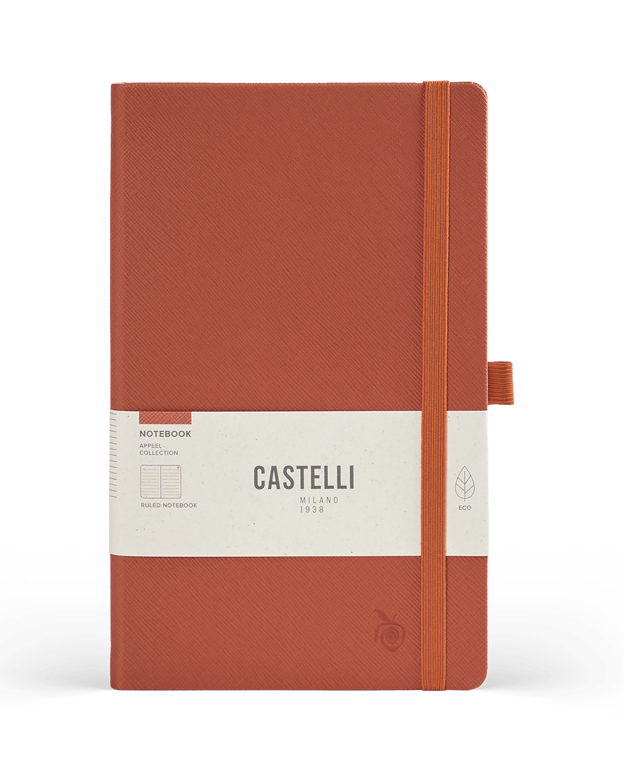 Carnet CASTELLI MILANO Appeel Classic - 19 x 25 cm - Hardcover - Ligné - Apple Kaki - 8056149954348