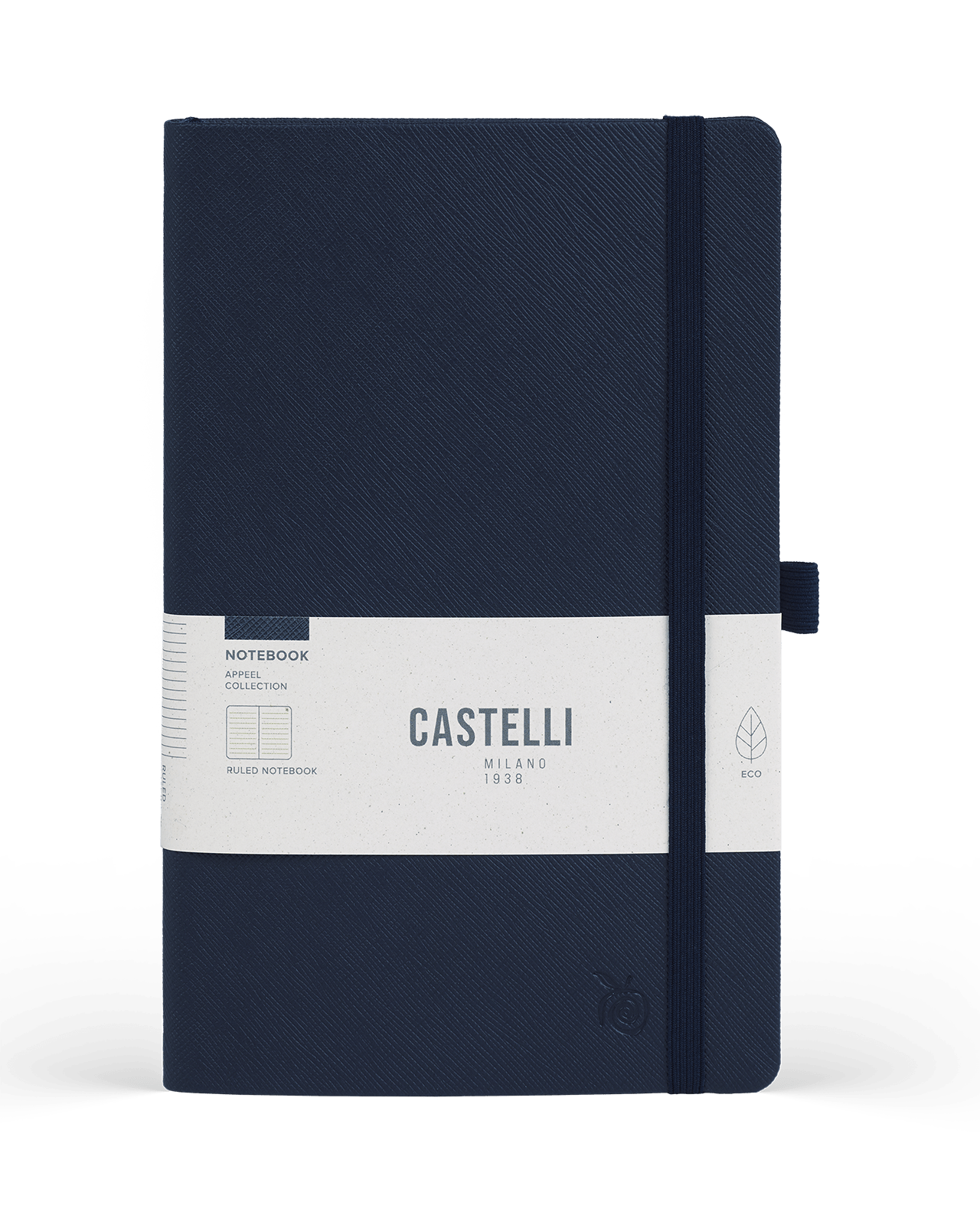 Carnet CASTELLI MILANO Appeel Classic - 19 x 25 cm - Hardcover - Ligné - Blue - 8056149954263