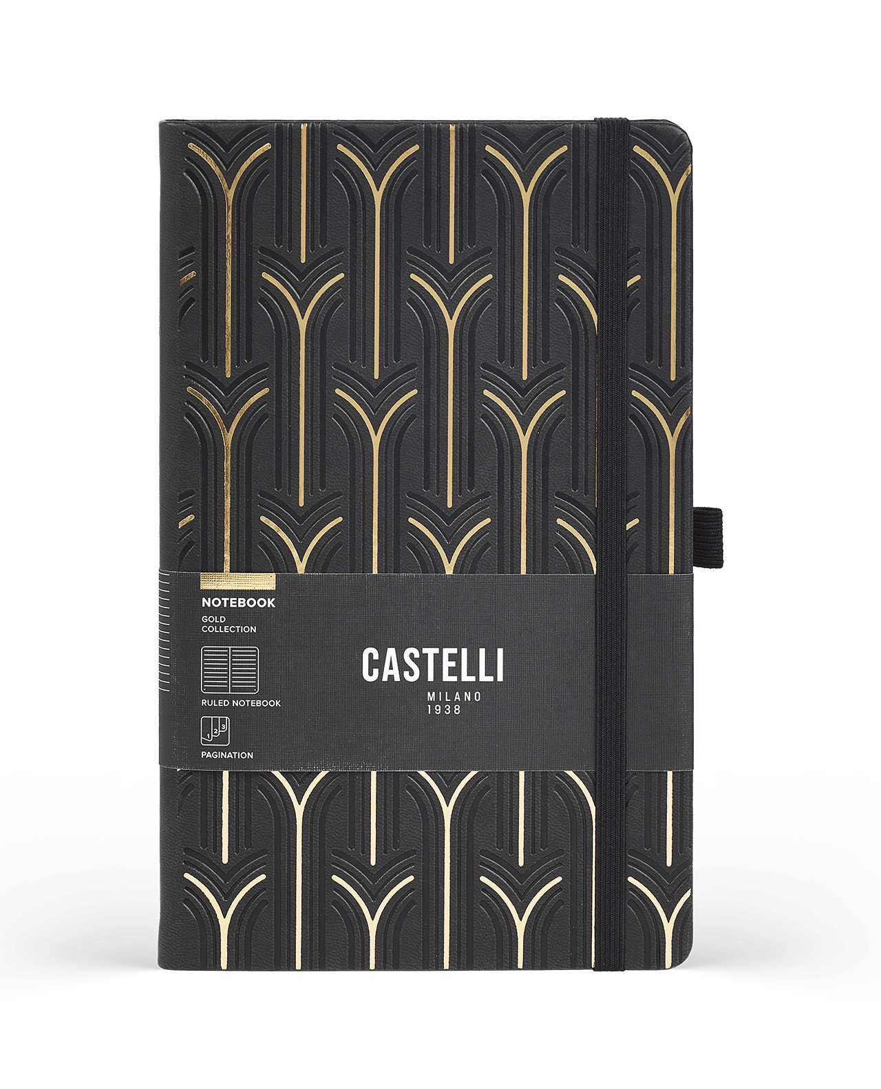 Carnet CASTELLI MILANO Gold - 19 x 25 cm - Hardcover - Ligné - Arch - 8056149955567