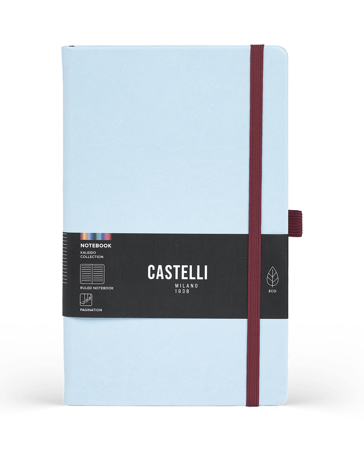 Carnet CASTELLI MILANO Kaleido - 19 x 25 cm - Hardcover - Ligné - Arctic Blue - 8056149953860
