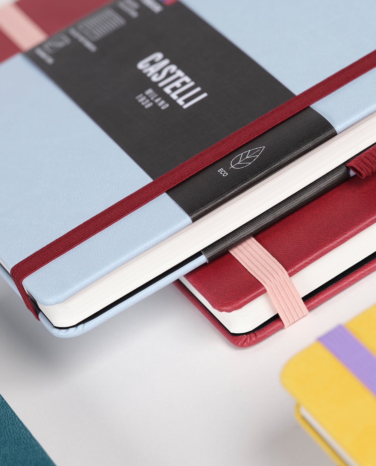 Carnet CASTELLI MILANO Kaleido - 19 x 25 cm - Hardcover - Ligné - Arctic Blue - 8056149953860