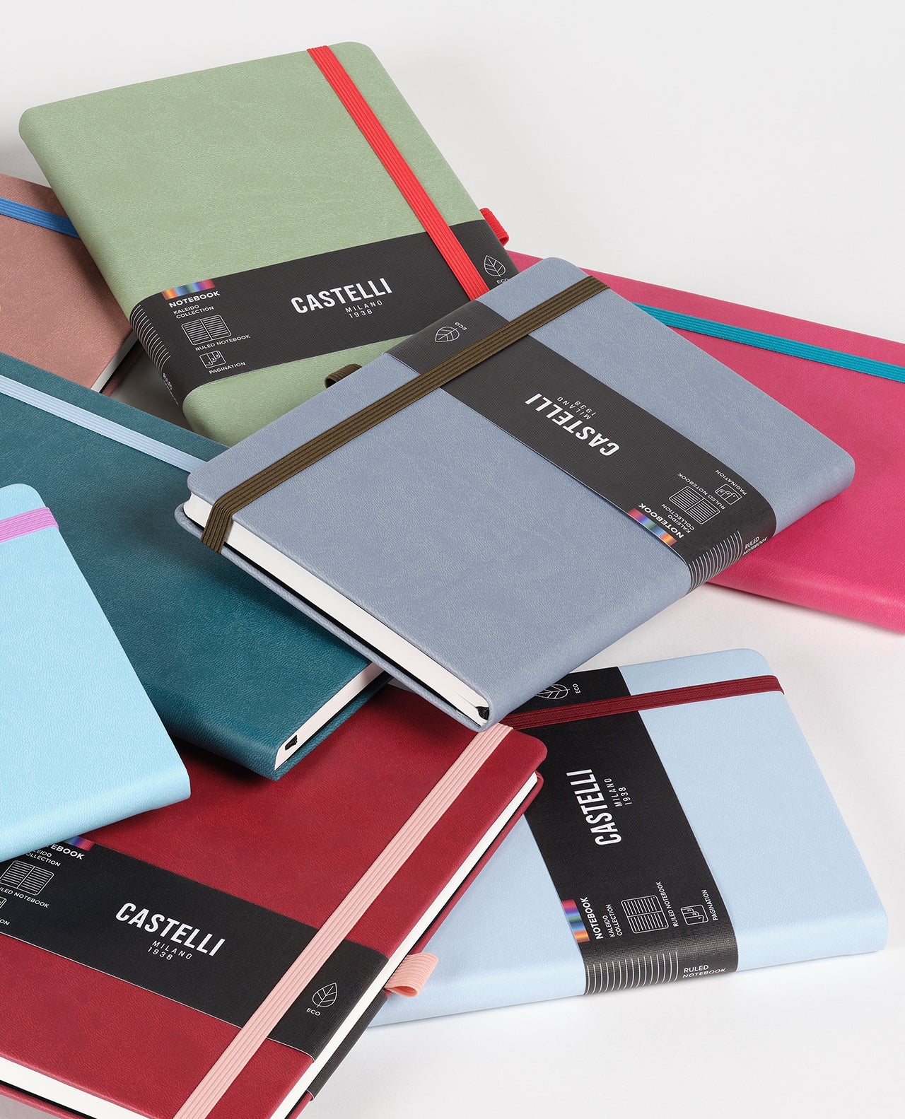 Carnet CASTELLI MILANO Kaleido - 19 x 25 cm - Hardcover - Ligné - Steel - 8056149953853