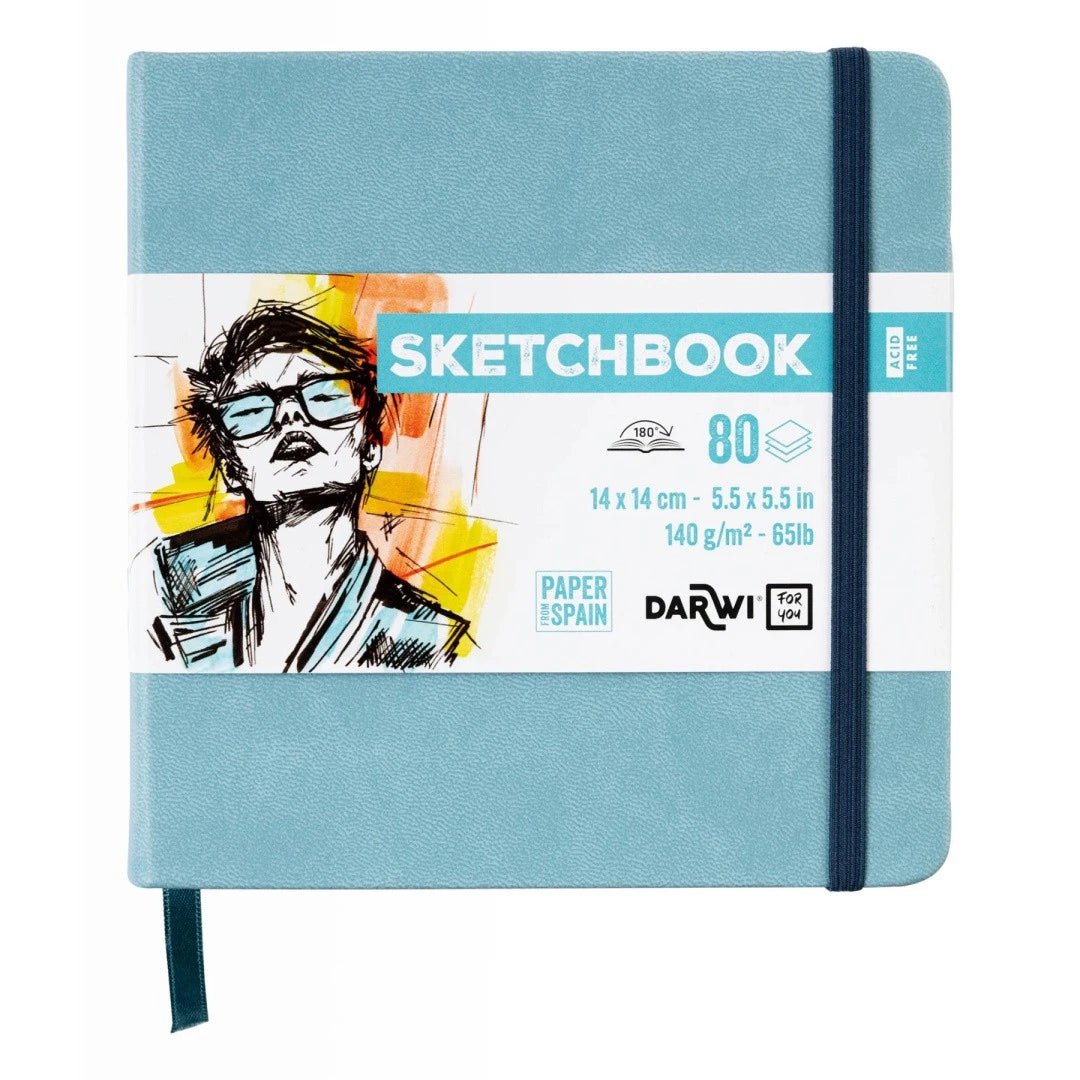 Carnet DARWI For You Sketchbook - 14 x 14 - Uni - Bleu pâle - 5411711466767