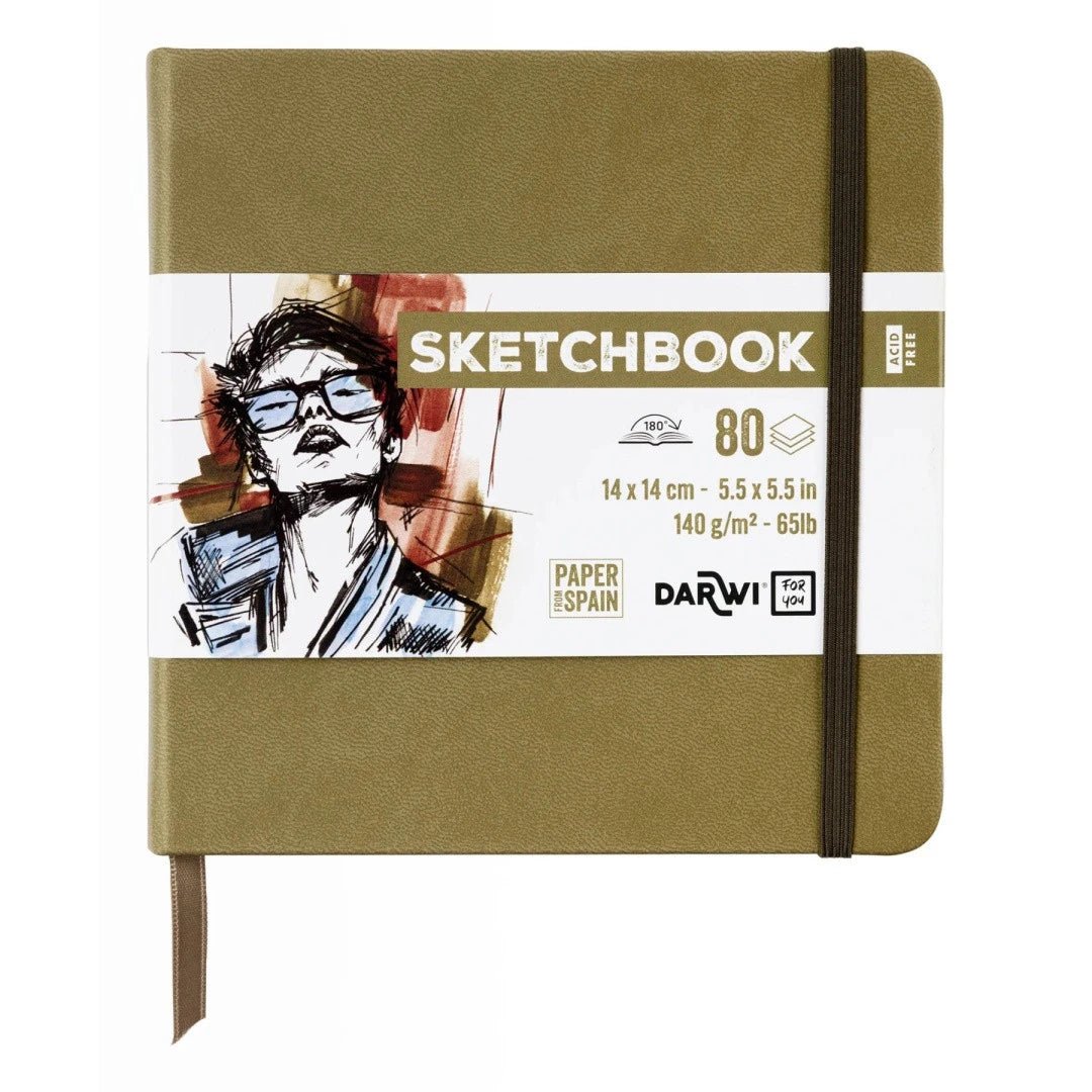 Carnet DARWI For You Sketchbook - 14 x 14 - Uni - Kaki - 5411711466736