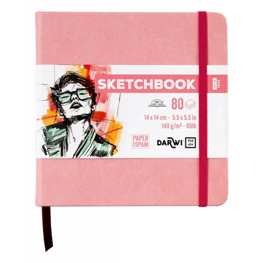 Carnet DARWI For You Sketchbook - 14 x 14 - Uni - Rose pâle - 5411711466774