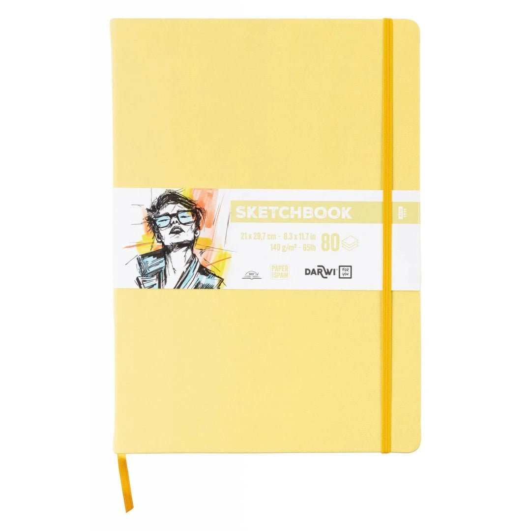 Carnet DARWI For You Sketchbook - A4 - Uni - Jaune pâle - 5411711466880