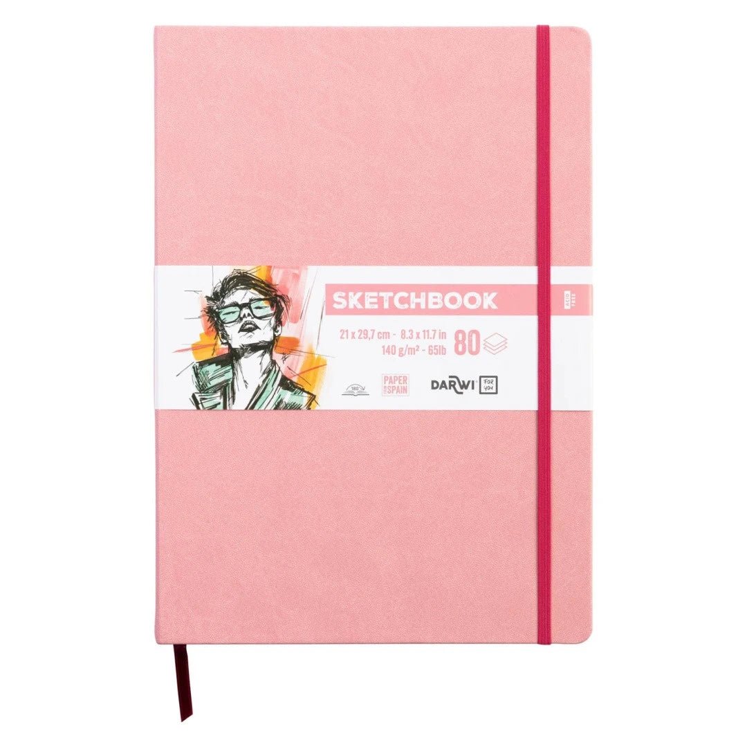 Carnet DARWI For You Sketchbook - A4 - Uni - Rose pâle - 5411711466958