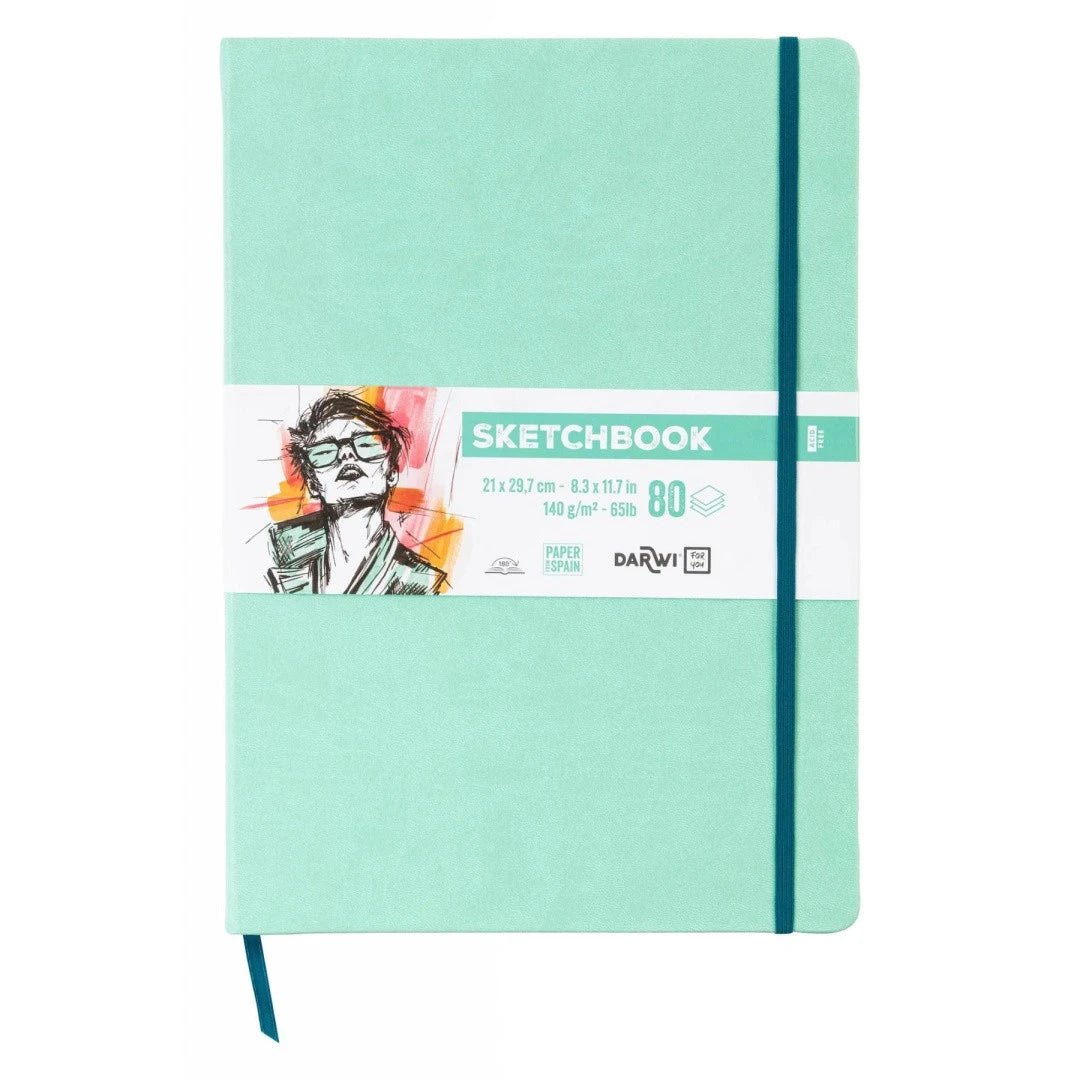 Carnet DARWI For You Sketchbook - A4 - Uni - Vert d'eau - 5411711466897