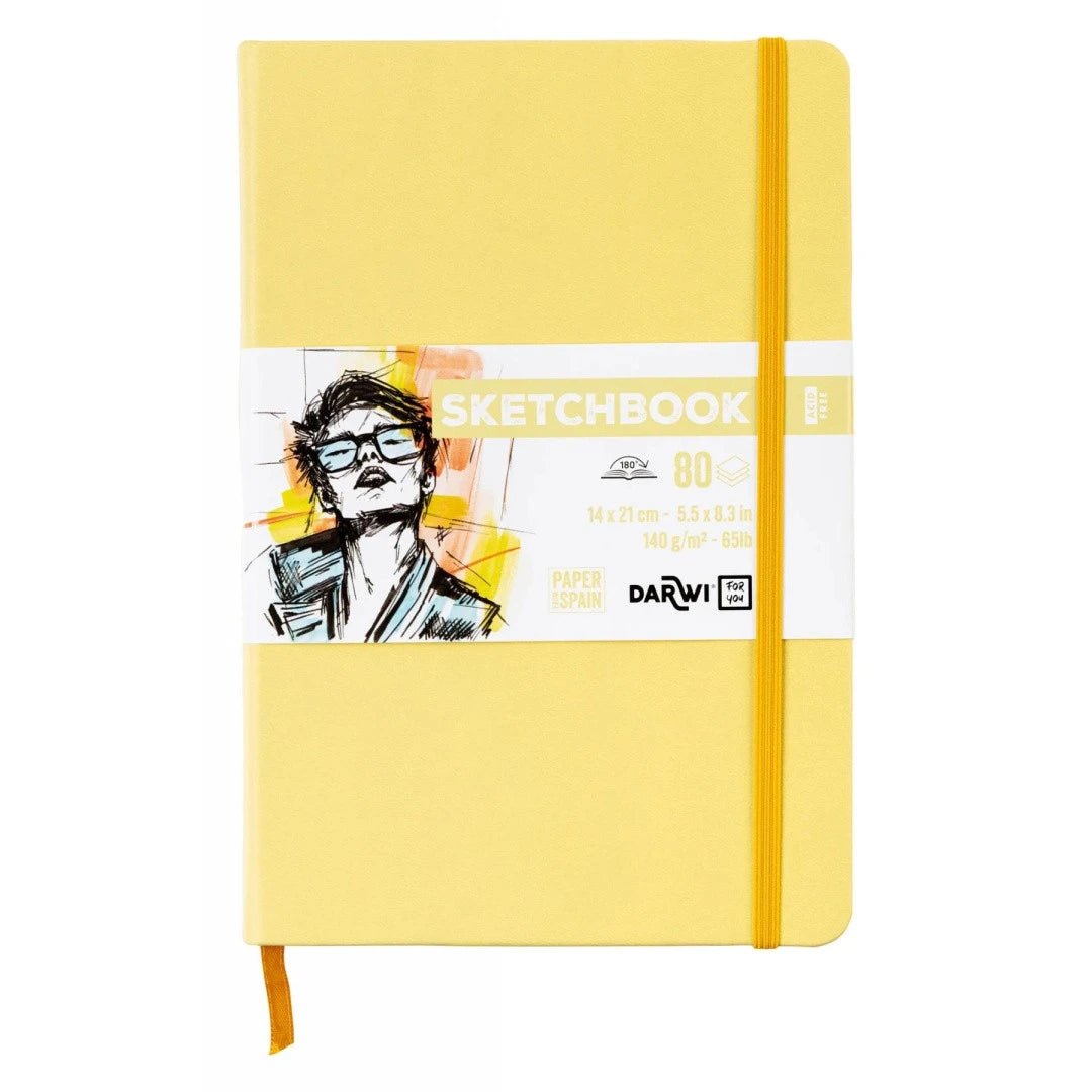 Carnet DARWI For You Sketchbook - A5 - Uni - Jaune pâle - 5411711466798