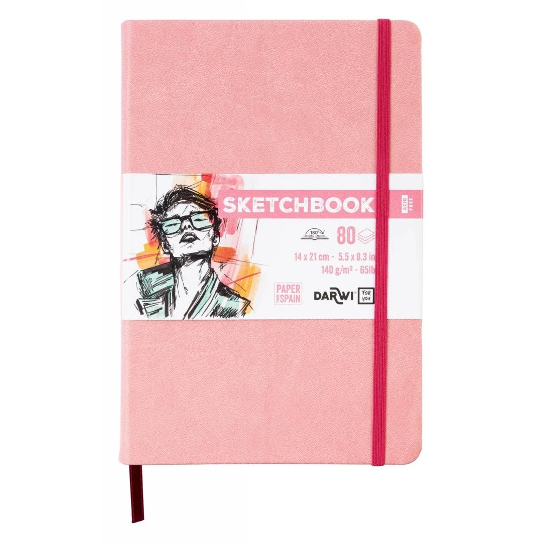 Carnet DARWI For You Sketchbook - A5 - Uni - Rose pâle - 5411711466866