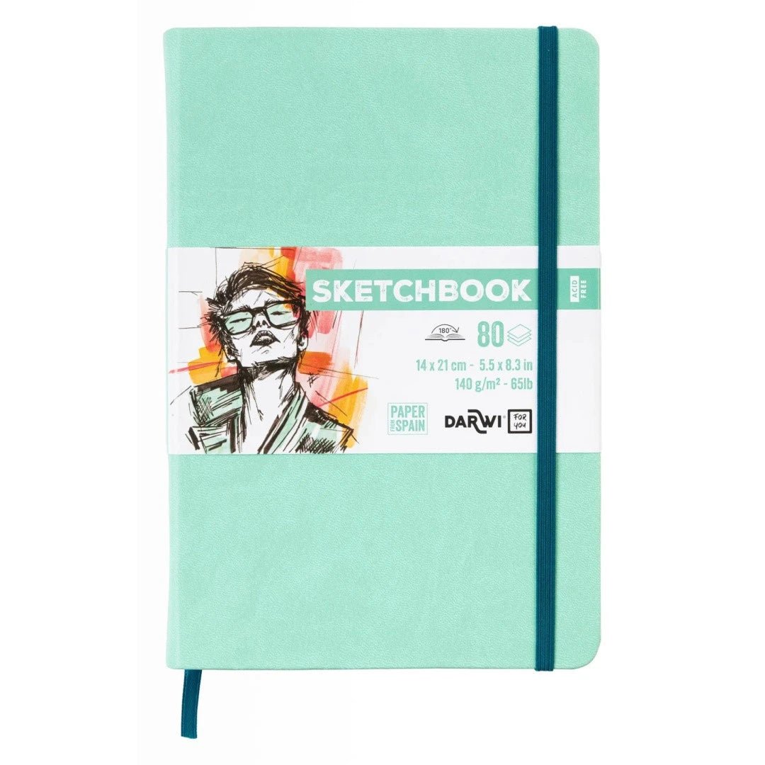Carnet DARWI For You Sketchbook - A5 - Uni - Vert d'eau - 5411711466804
