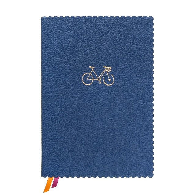 Carnet en cuir végétal ARTEBENE Majoie - A5 - Pointillé - Bleu - 240p - 4035461310166