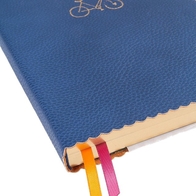 Carnet en cuir végétal ARTEBENE Majoie - A5 - Pointillé - Bleu - 240p - 4035461310166