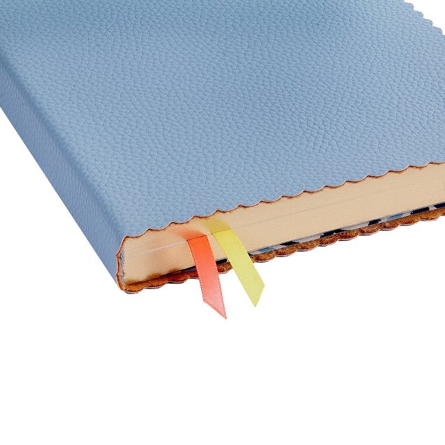 Carnet en cuir végétal ARTEBENE Majoie - A5 - Pointillé - Bleu - 240p - 4035461319664