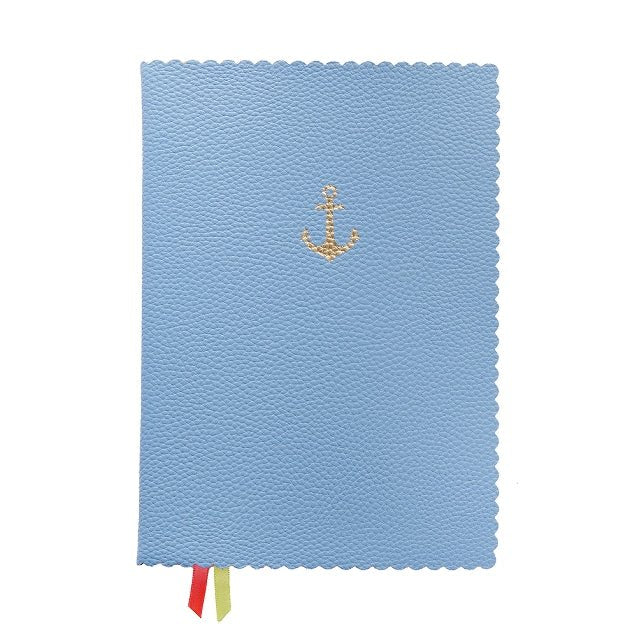 Carnet en cuir végétal ARTEBENE Majoie - A5 - Pointillé - Bleu - 240p - 4035461319664