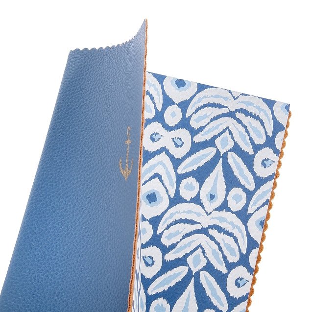 Carnet en cuir végétal ARTEBENE Majoie - A5 - Pointillé - Bleu - 240p - 4035461319664