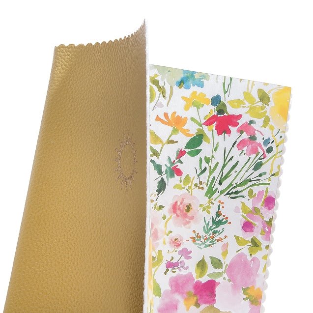 Carnet en cuir végétal ARTEBENE Majoie - A5 - Pointillé - Jaune - 240p - 4035461319091