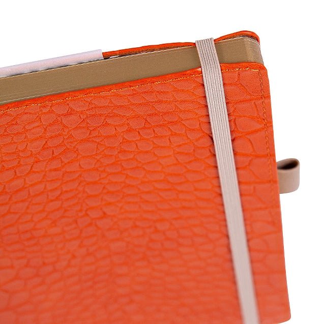 Carnet en cuir végétal ARTEBENE Majoie - A5 - Pointillé - Orange - 144p - 4035461304844