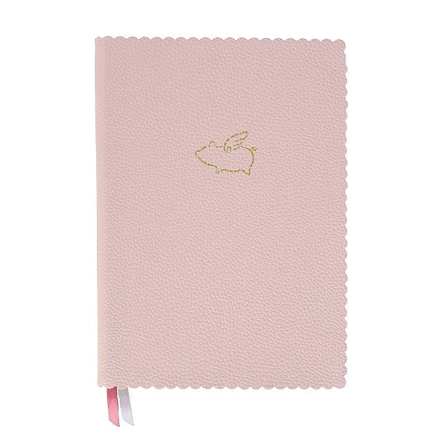 Carnet en cuir végétal ARTEBENE Majoie - A5 - Pointillé - Rose poudré - 240p - 4035461333257