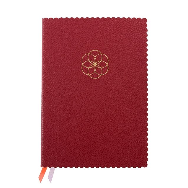 Carnet en cuir végétal ARTEBENE Majoie - A5 - Pointillé - Rouge - 240p - 4035461324491