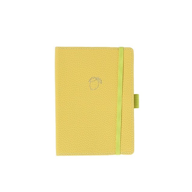 Carnet en cuir végétal ARTEBENE Majoie - A6 - Pointillé - Jaune - 144p - 4035461333295