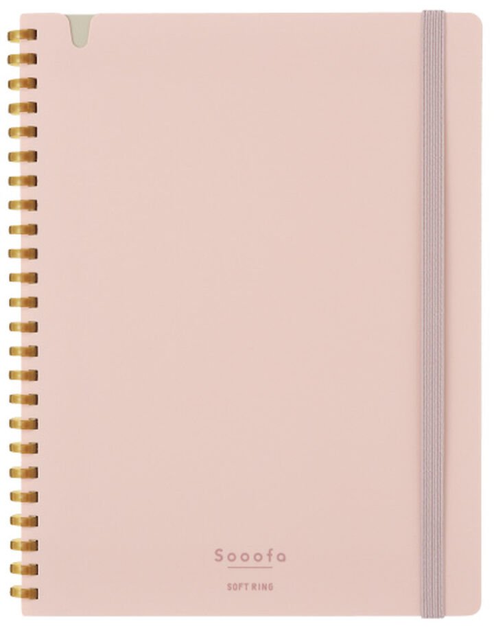 Carnet KOKUYO Soft Ring Sooofa - A5 - Softcover - Quadrillé - Pink - 4901480367484