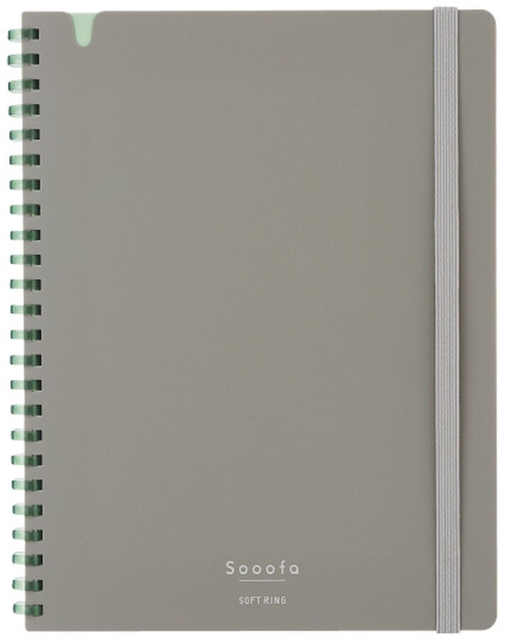 Carnet KOKUYO Soft Ring Sooofa - A5 - Softcover - Quadrillé - Warm Gray - 
